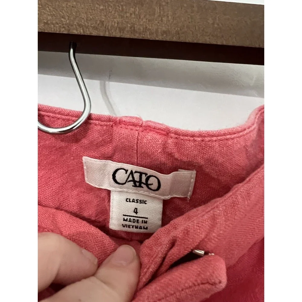 Cato Linen blend pants size‎ 4 classic pink